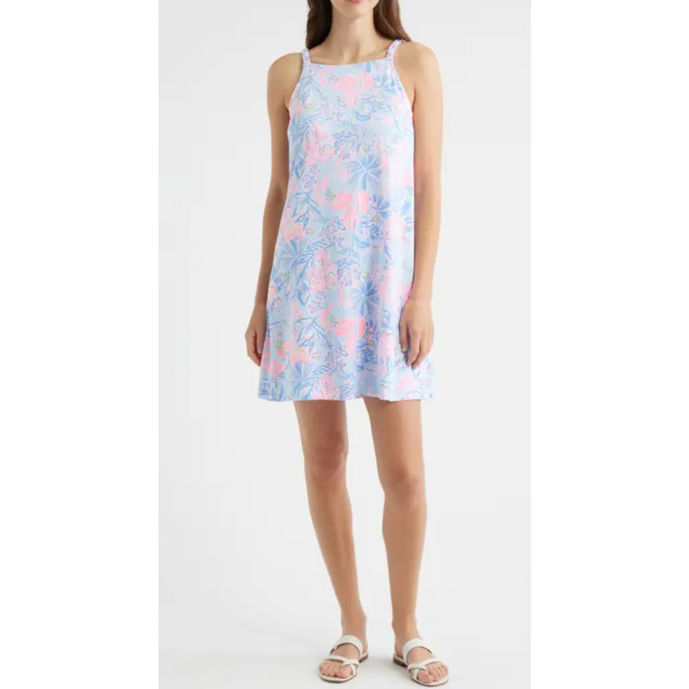 Lilly Pulitzer Kyleigh Dress M NEW Multi Elephant Splash Pink Blue Prep Coastal - Picture 2 of 9